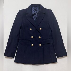 & Other Stories Midnight Blue Blazer with Brass Buttons